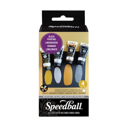 Speedball® Block Printing Metallic Ink Set